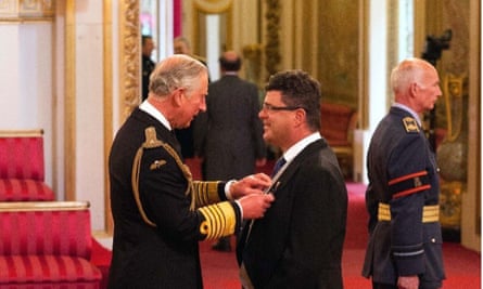 Frank Hester getting his OBE
