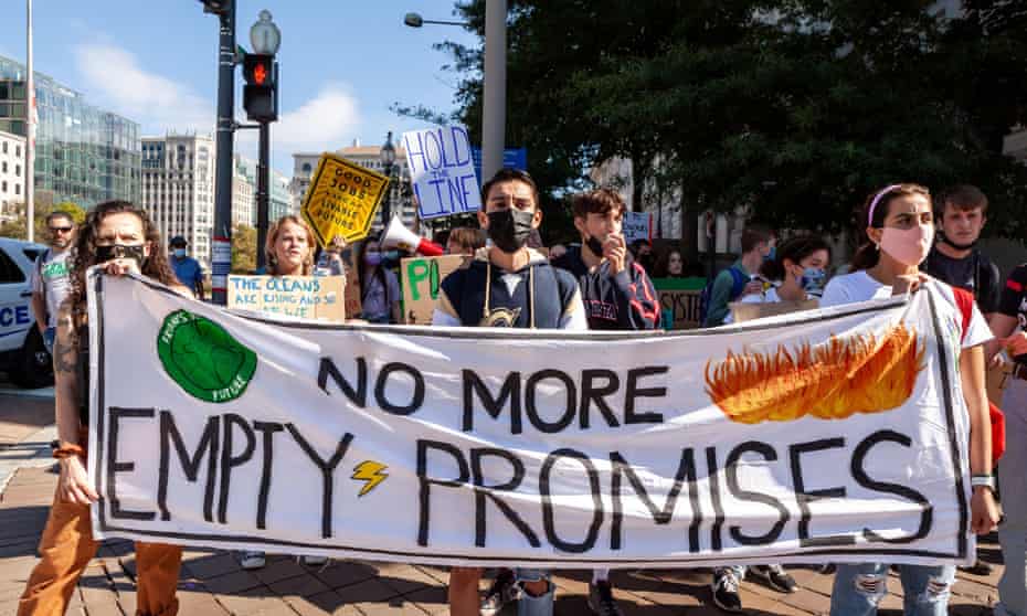 Fridays for Future global climate strike in Washington, DC on 22 October 2021.