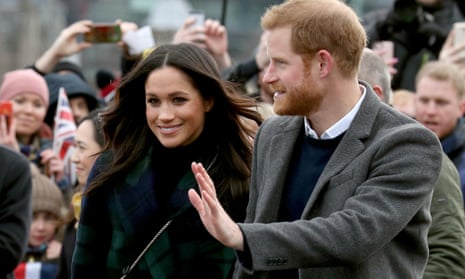 Meghan  and Harry during a walkabout  at Edinburgh castle in 2018. 