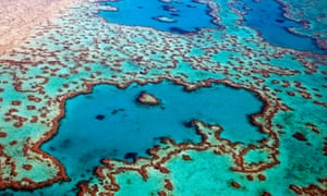 Aerial view of part of the Great Barrier Reef
