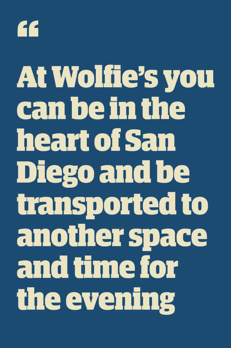 Quote: “At Wolfie’s you can be in the heart of San Diego and be transported to another space and time for the evening”