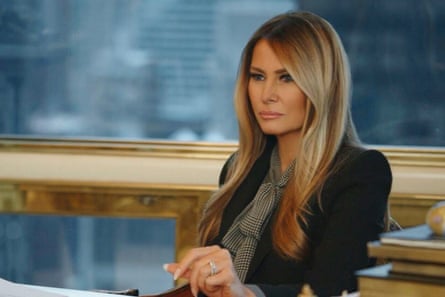 Melania Trump MovieThis image released by Amazon MGM Studios shows first lady Melania Trump in a scene from the film “Melania.” (Amazon MGM Studios via AP)