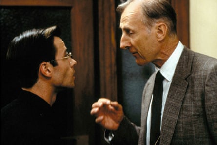 Pearce and James Cromwell in conversation