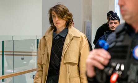 Adèle Haenel attending the trial of Christophe Ruggia.