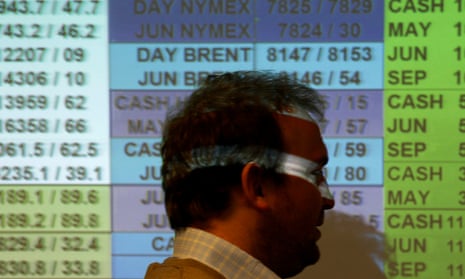 A dealer at work on the trading floor