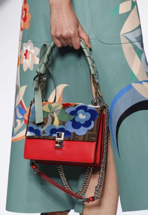 A model and bag at the Fendi show