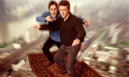 Louis (left) and Marcel Theroux in 2005.