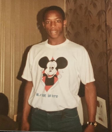 A teenage Ian Wright at home in Brockley, south-east London.