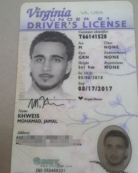 Mohamad Jamal Khweis - drivers licence, the Isis American fighter near Sinjar.