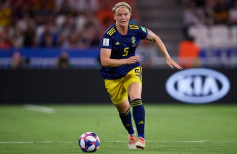 Nilla Fischer in action for Sweden at the 2019 Women’s World Cup