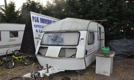 One of the caravans in which the Rooney’s victims lived.