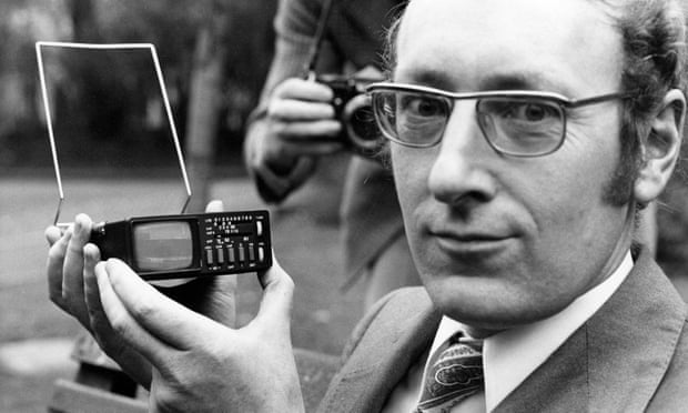 Clive Sinclair with pocket TV