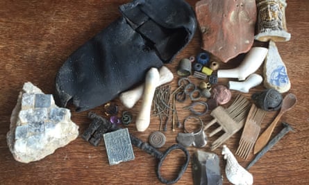 From clay pipes to 500-year-old shoes: some of Lara’s finds.