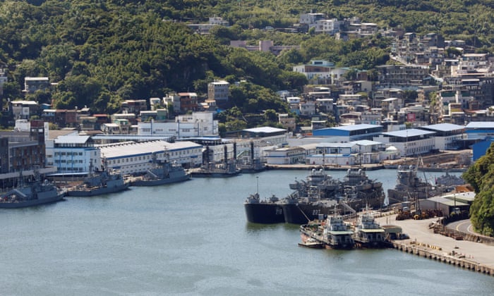 Taiwan navy ships are seen at the port in Keelung, Taiwan, on 6 August 2022.