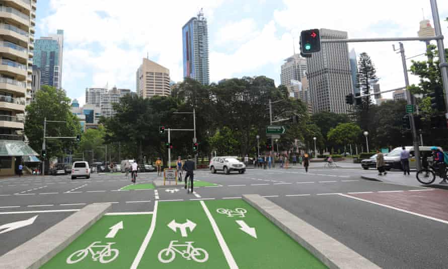 Part of the unusual design for the proposed cycleway on Sydney’s Oxford Street.