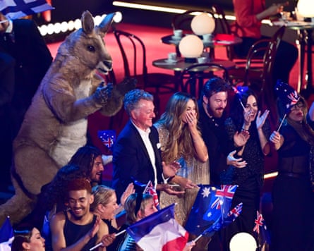 Delta Goodrem and team celebrating