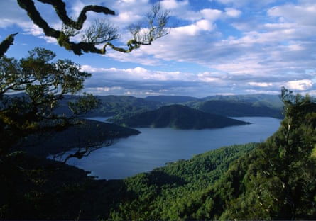 Lake Waikaremoana in New Zealand