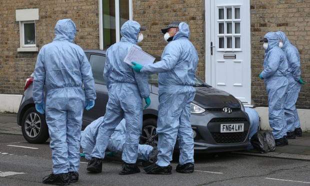 London crimeForensic officers search Chalgrove Road in Tottenham, north London, where a 17-year-old girl died after she was shot on Monday evening. PRESS ASSOCIATION Photo. Picture date: Tuesday April 3, 2018. Later, police in nearby Walthamstow found two young victims suffering from gun shot and knife wounds. See PA story POLICE Tottenham. Photo credit should read: Jonathan Brady/PA Wire