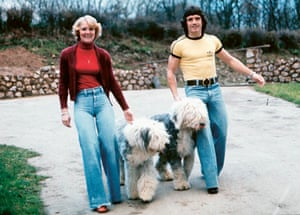 Fever pitch: Kevin Keegan, his wife Jean and matching sheepdogs in the 1970s