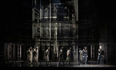 A model of social control and oppression … Anna Jones’s imposing set for Fidelio at Glyndebourne, October 2021 .