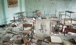 A classroom in Pripyat, the town built to serve the power plant.