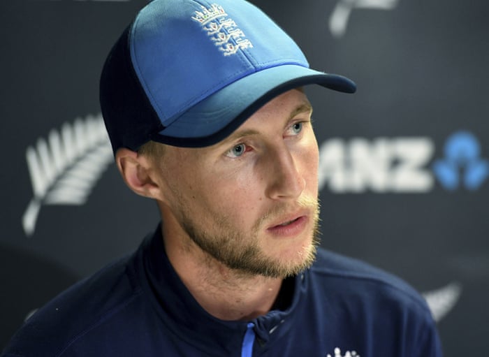 Root answers questions at a press conference following his team’s innings defeat to New Zealand in the first Test.