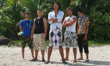 Some-fin in the air … Shipwrecked’s 2007 team of Sharks.