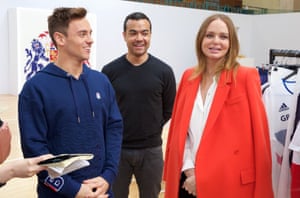 Tom Daley, John Stewart and Stella McCartney at the launch.