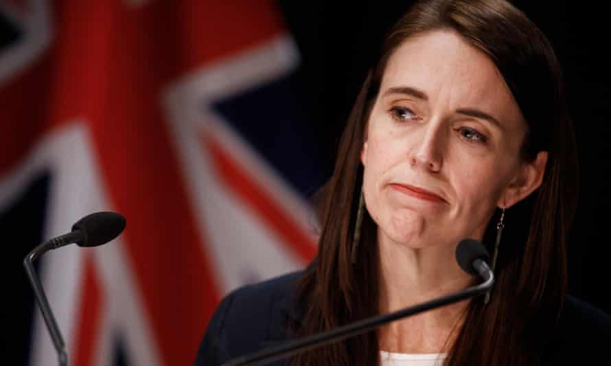 Prime Minister Jacinda Ardern speaks during a press conference after a man injured six people at an Auckland supermarket on Friday in a terrorist attack
