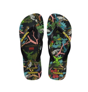 Wild walking Hit the beach or the pool in Daily Paper x Havaiana’s tropical Protect Paradise flip-flops that celebrate Mauritian wildlife. £45.95, dailypaperclothing.com 