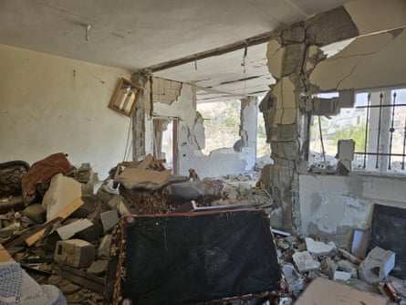 Mansour and Hamda’s destroyed house.