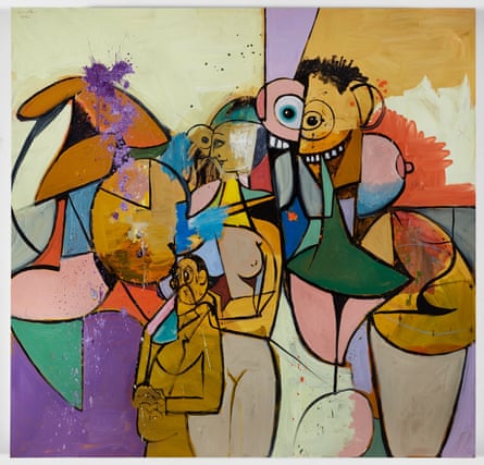 The Day They All Got Out, 2021, by George Condo.