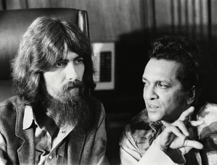 George Harrison and Ravi Shankar in the documentary series.