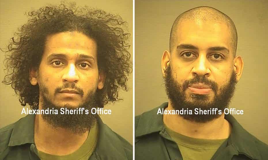 Image provided by the Alexandria Sheriff’s Office showing Alexanda Kotey (left) and El Shafee Elsheikh. The pair have been held in US military custody since October last year. 