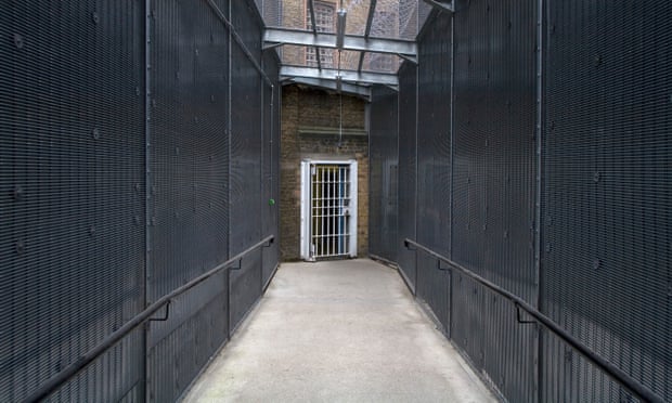 A high security corridor between prison cell blocks.