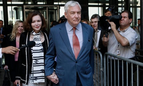 Conrad Black leaving a bail hearing in Chicagowith his wife Barbara Amiel in 2010.