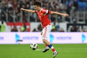Russia’s midfielder Alexander Golovin