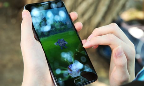 A player using Pokémon Go on their mobile phone.