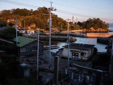 Aoshima island at sunset.