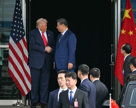 Trump and Xi shake hands after their high-stakes meeting in Busan
