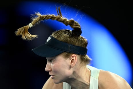 Elena Rybakina during her semi-final against Jessica Pegula.