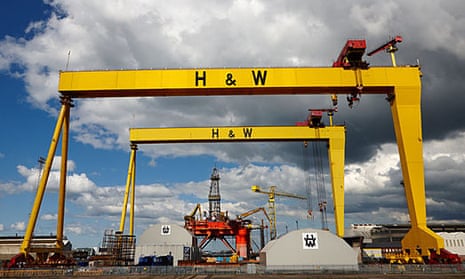 Samson and Goliath cranes at Harland and Wolff's Belfast shipyard