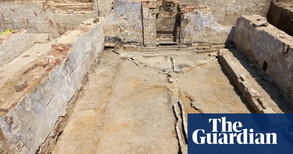 Archaeologists uncover colourful walls and fireplaces of London workhouse