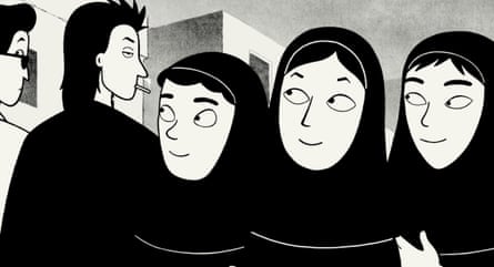 a scene from the 2007 film adaptation of Persepolis.