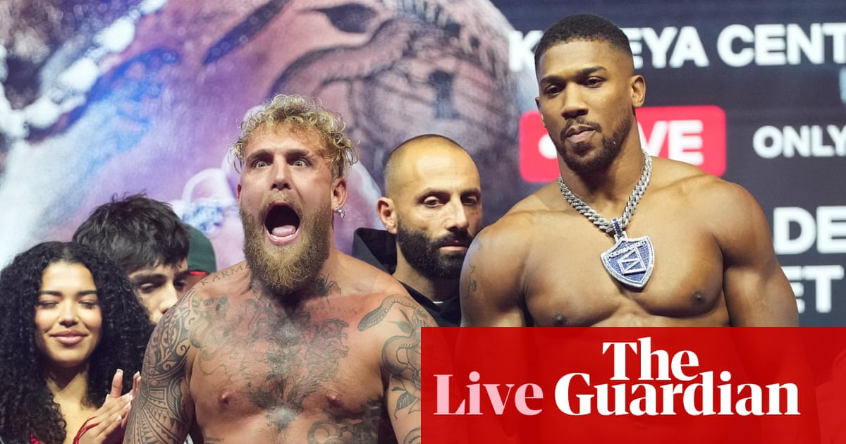 Jake Paul v Anthony Joshua: heavyweight boxing – live buildup