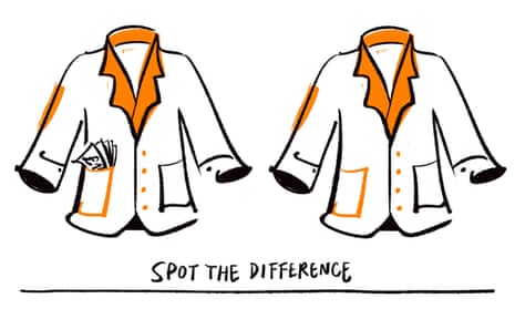 Spot the difference illustration of two jackets, one has cash in pocket