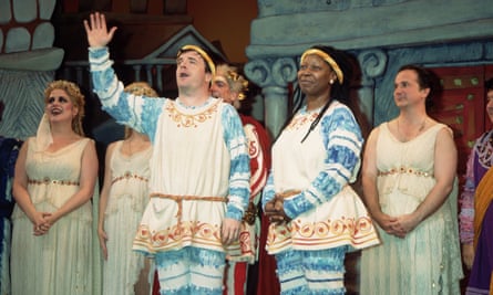 Nathan Lane with Whoopi Goldberg in A Funny Thing Happened on the Way to the Forum.
