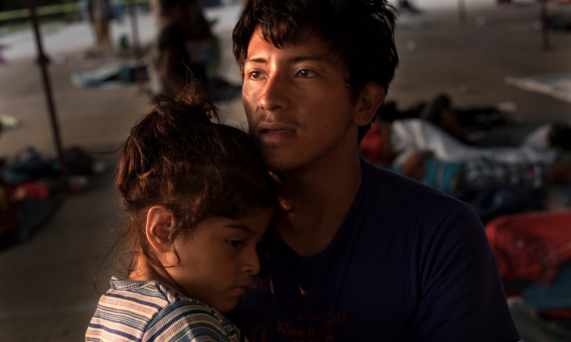Juan Antonio with his six-year-old daughter Lesly, who has cerebral palsy. 