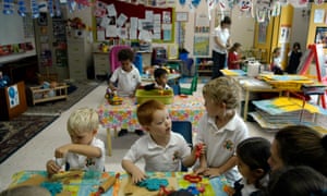 Kindergarden pupils at Jumeirah primary school in Dubai.