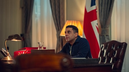Adeel Akhtar as the British prime minister in Black Doves.
